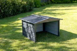 Mähroboter Garage aus Stahl, ca. 88 x 86 x 62 cm - Grau