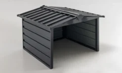 Mähroboter Garage aus Stahl, ca. 88 x 86 x 62 cm - Grau