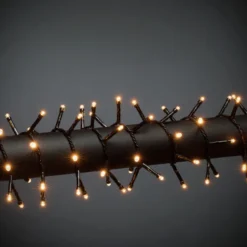 Micro LED Compactlights, 1000 bernsteinfarb. Dioden, 30V, Innen und Außen (IP44), schwarzes Kabel