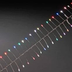 Micro LED Lichterkette, "Firecracker", Farbwechsel, 360 RGB Dioden, Außen (IP44), silberfarb. Draht