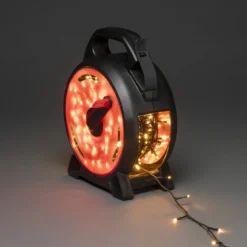 Micro LED Lichterkette mit Kabelaufroller, 400 bernsteinfarb. Dioden, 30V, Außen(IP44), Soft-Kabel