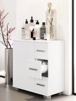 Midischrank mit 3 Schubladen Zalo XL Weiß