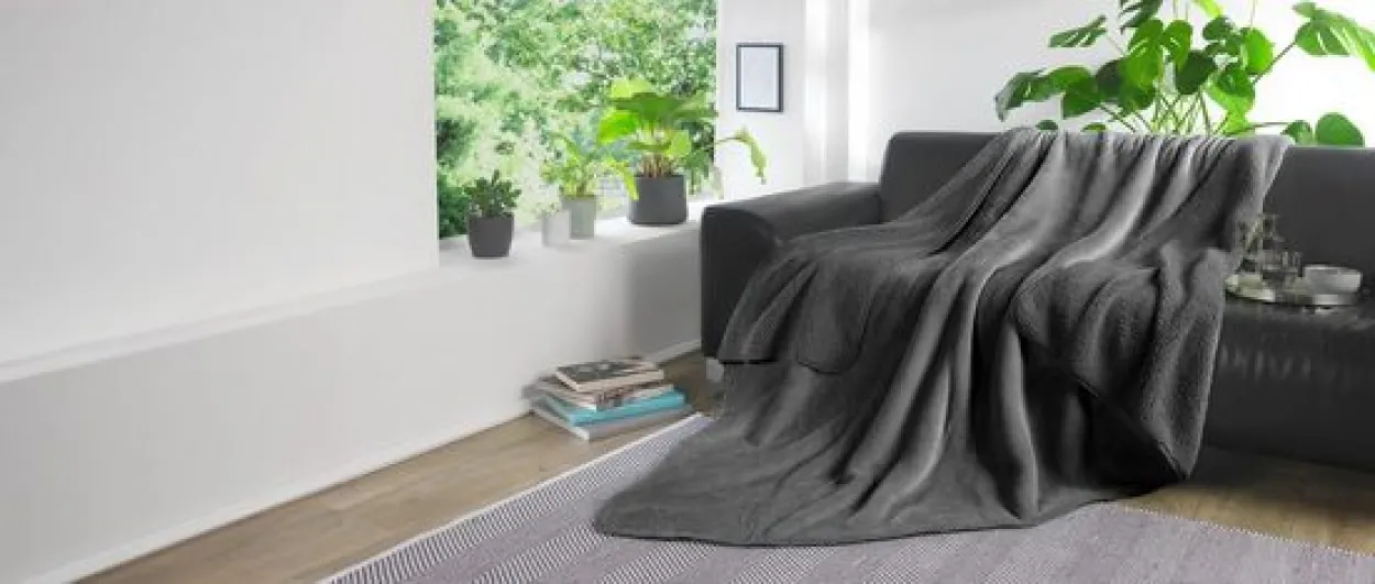 Mikrofaser Wohndecke Flanell + Sherpa