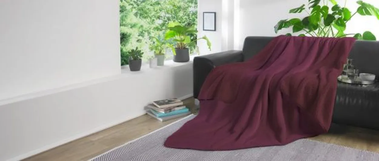 Mikrofaser Wohndecke Flanell + Sherpa