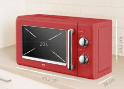 Mikrowelle, 700 W, 20 L, Rot