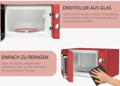 Mikrowelle, 700 W, 20 L, Rot