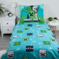Minecraft Bettwäsche Set aus Baumwolle 140x200 + 70x90 cm