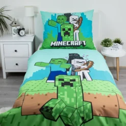 Minecraft Bettwäsche Set aus Baumwolle 140x200 + 70x90 cm