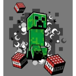 Minecraft Flanell Kuscheldecke – 130x160 cm für Kinder & Gamer