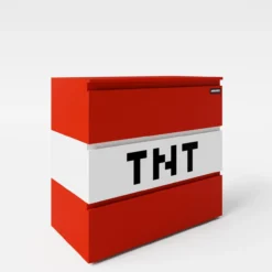 MINECRAFT - Kommode mit 3 Schubladen, Dresser, TNT-Würfel