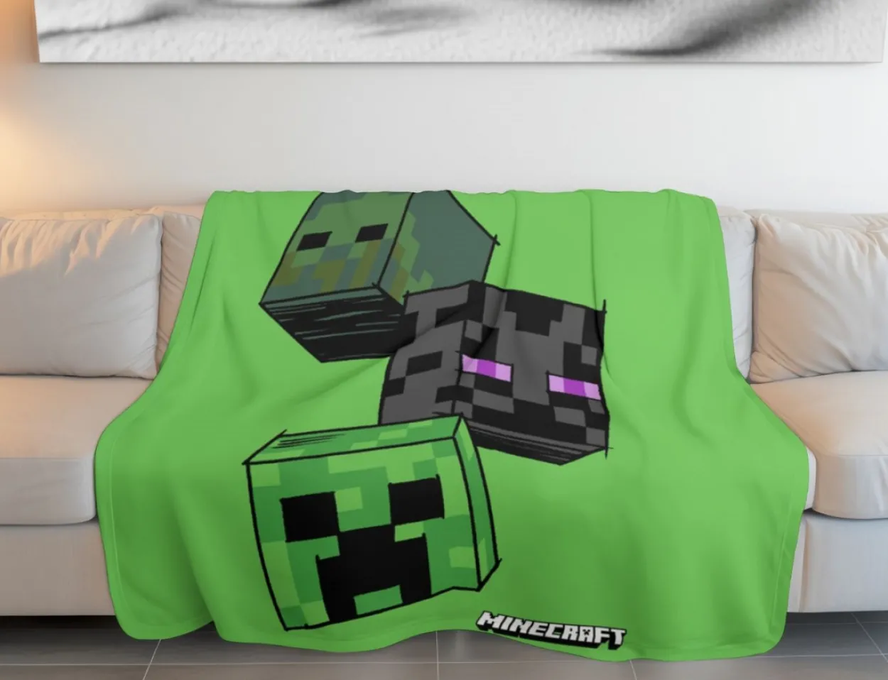 Minecraft Kuscheldecke – Flauschig 100x150 cm