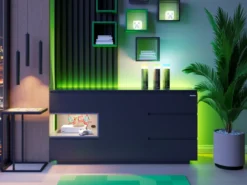 MINECRAFT - Sideboard mit 5 Schubladen, 1 Tür und Konsolenfach, Kommode