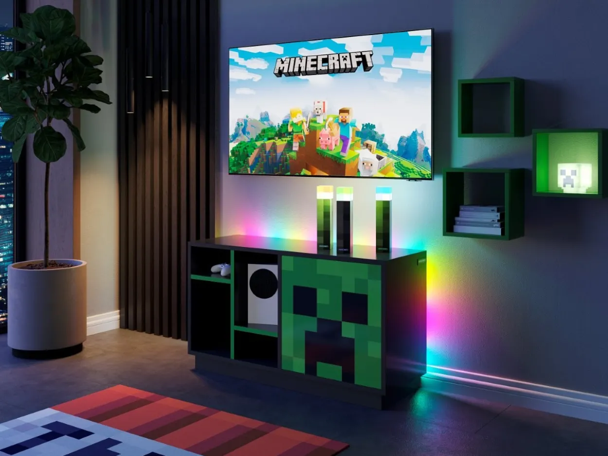 MINECRAFT - TV-Möbel, Lowboard, Konsolen-Regal