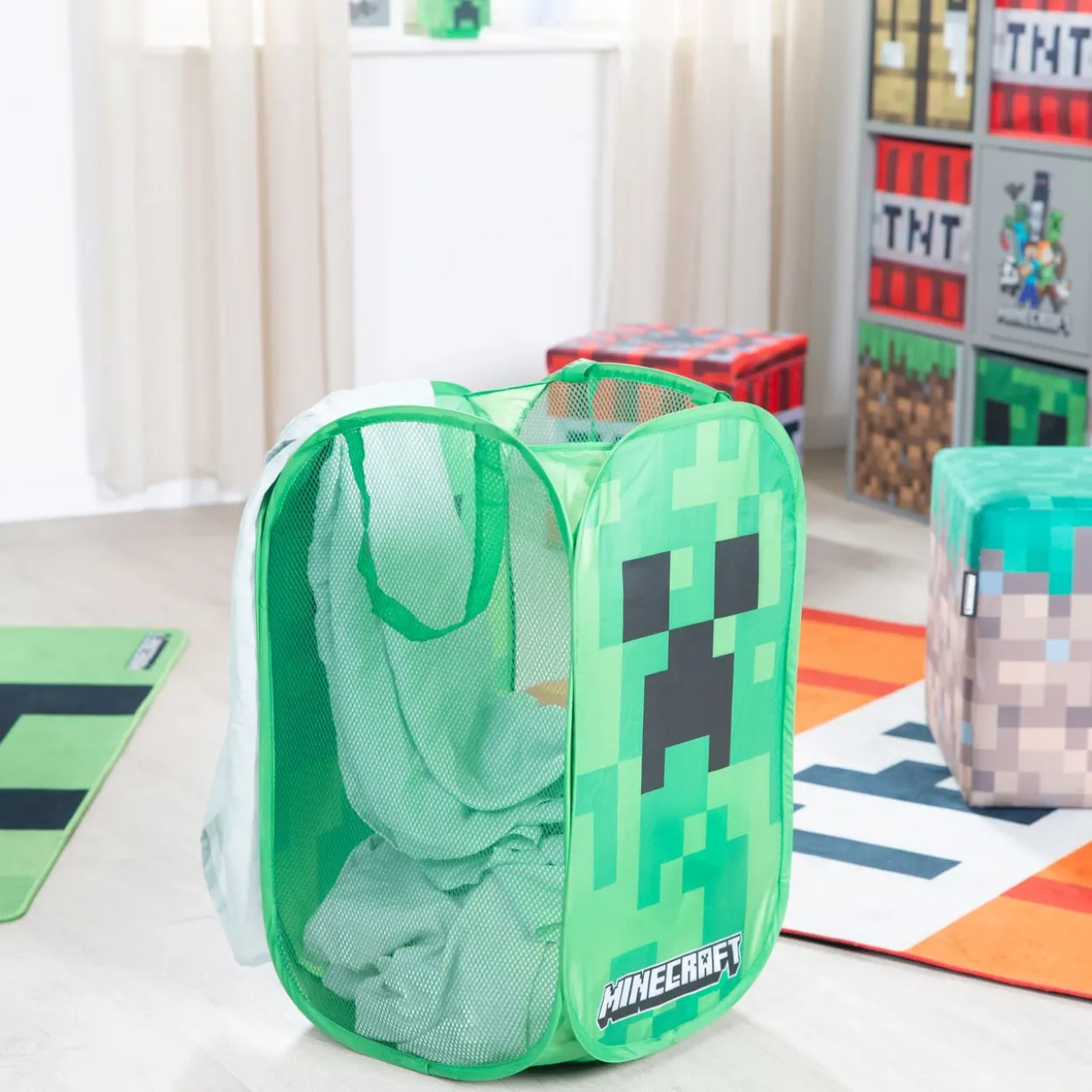 MINECRAFT - Wäschebox, Wäschesack, Korb, Aufbewahrung