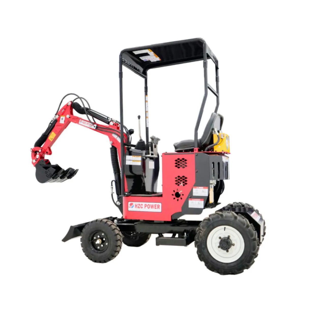 Minibagger HZC Power BVR600K, Benzin, 600 Kg, Rädern