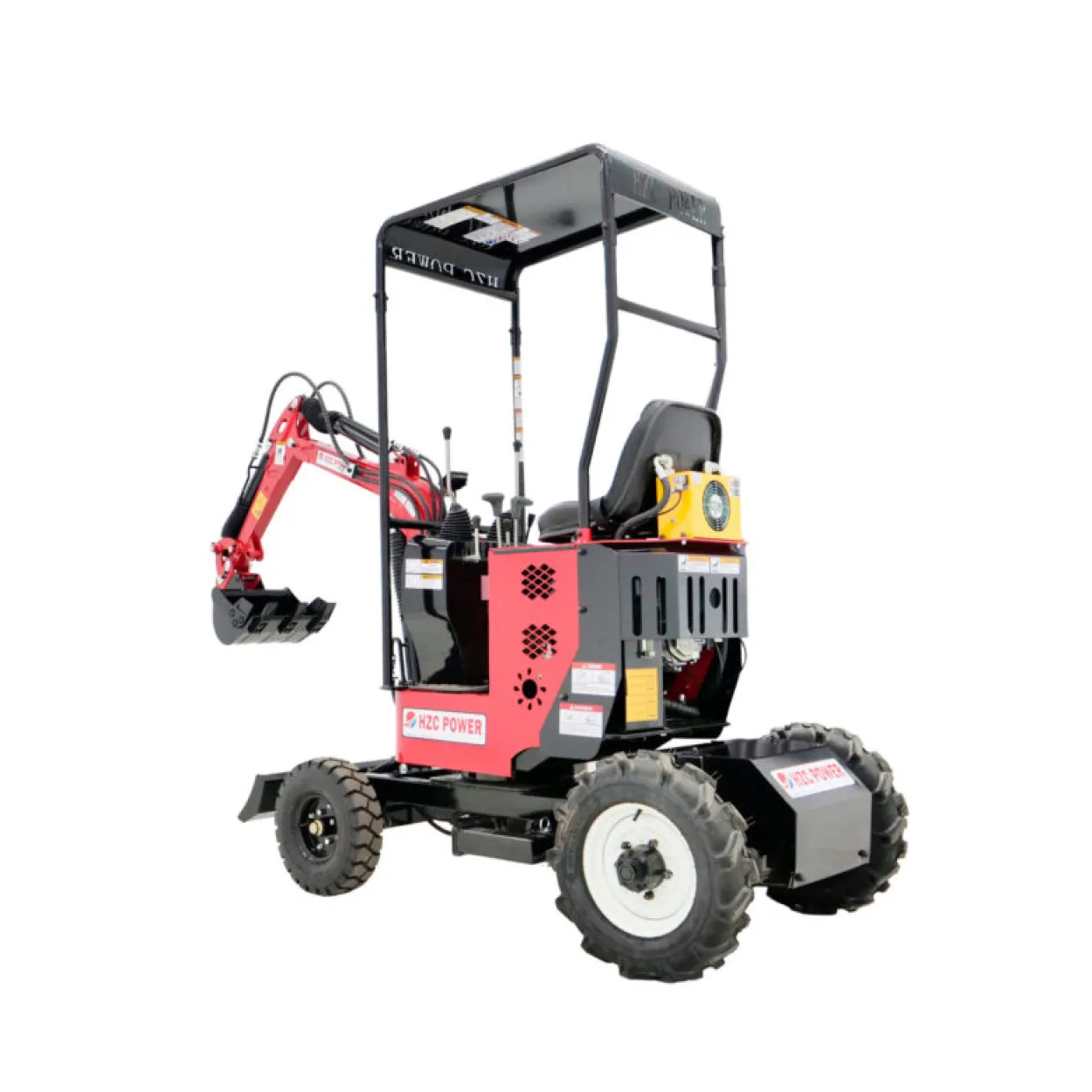 Minibagger HZC Power BVR600K, Benzin, 600 Kg, Rädern
