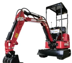 Minibagger HZC Power DKB881, Diesel, 920 Kg, Arm schwenkbar, rot