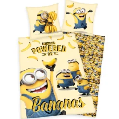 Minions Bettwäsche Größe 80x80 + 135x200 cm