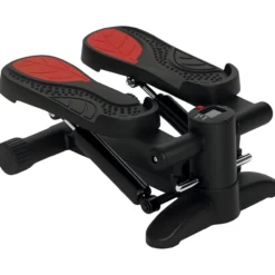 Mini-Stepper für Zuhause Up-Down Stepper mit LCD-Display bis 100 kg Schwarz