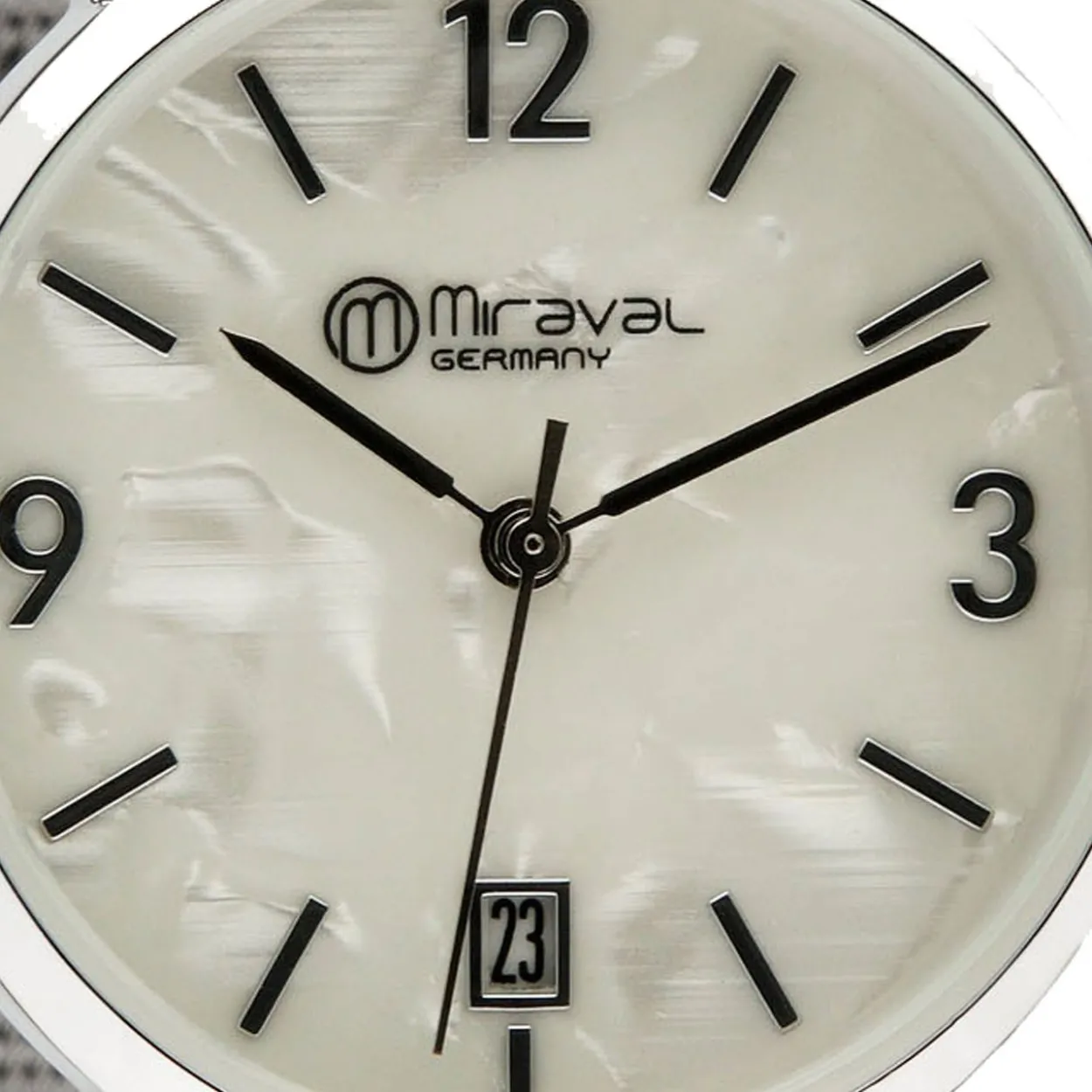 Miraval Danebarmbanduhr mit Datumsanzeige Edelstahlarmband 33 mm