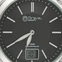 Miraval Funk-Armbanduhr mit Lederarmband Funkuhr 42 mm Leder 20 mm Funksignal