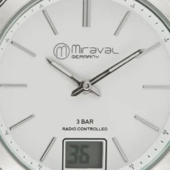 Miraval Funk-Armbanduhr mit Lederarmband Funkuhr 35 mm Leder 16 mm Funksignal
