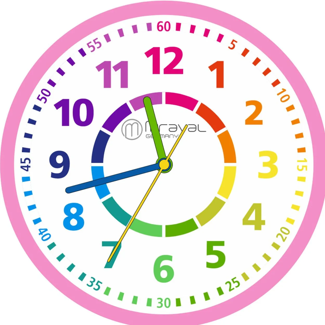 Miraval Kinderarmbanduhr mit Silikonarmband 34 mm Quarzuhrwerk Quarzuhr Lernziffernblatt Kinderuhr