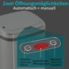 Mülleimer Automatik mit Sensor Abfalleimer Küche Edelstahl 50/68L Silber