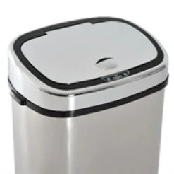Mülleimer Automatik mit Sensor Edelstahl Silber (68L)