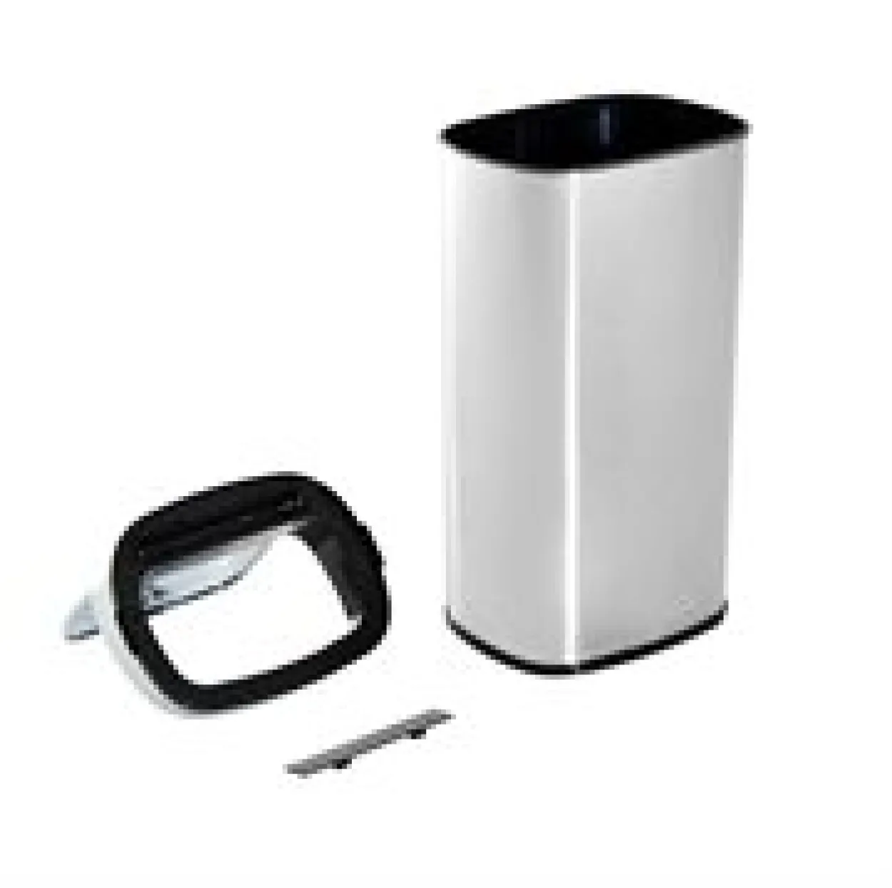 Mülleimer Automatik mit Sensor Edelstahl Silber (68L)