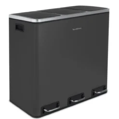 Mülleimer 3 Fächer 54L N°990 Anthrazitgrau