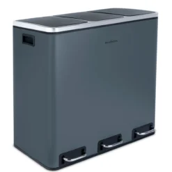 Mülleimer 3 Fächer 54L N°984 Dunkelgrau