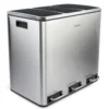 Mülleimer 3 Fächer 54L N°982 Silber