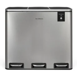 Mülleimer 3 Fächer 54L N°982 Silber