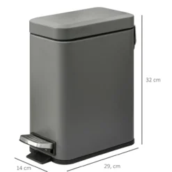 Mülleimer 5L Treteimer Abfalleimer mit Deckel und Fußpedal für Wohnzimmer