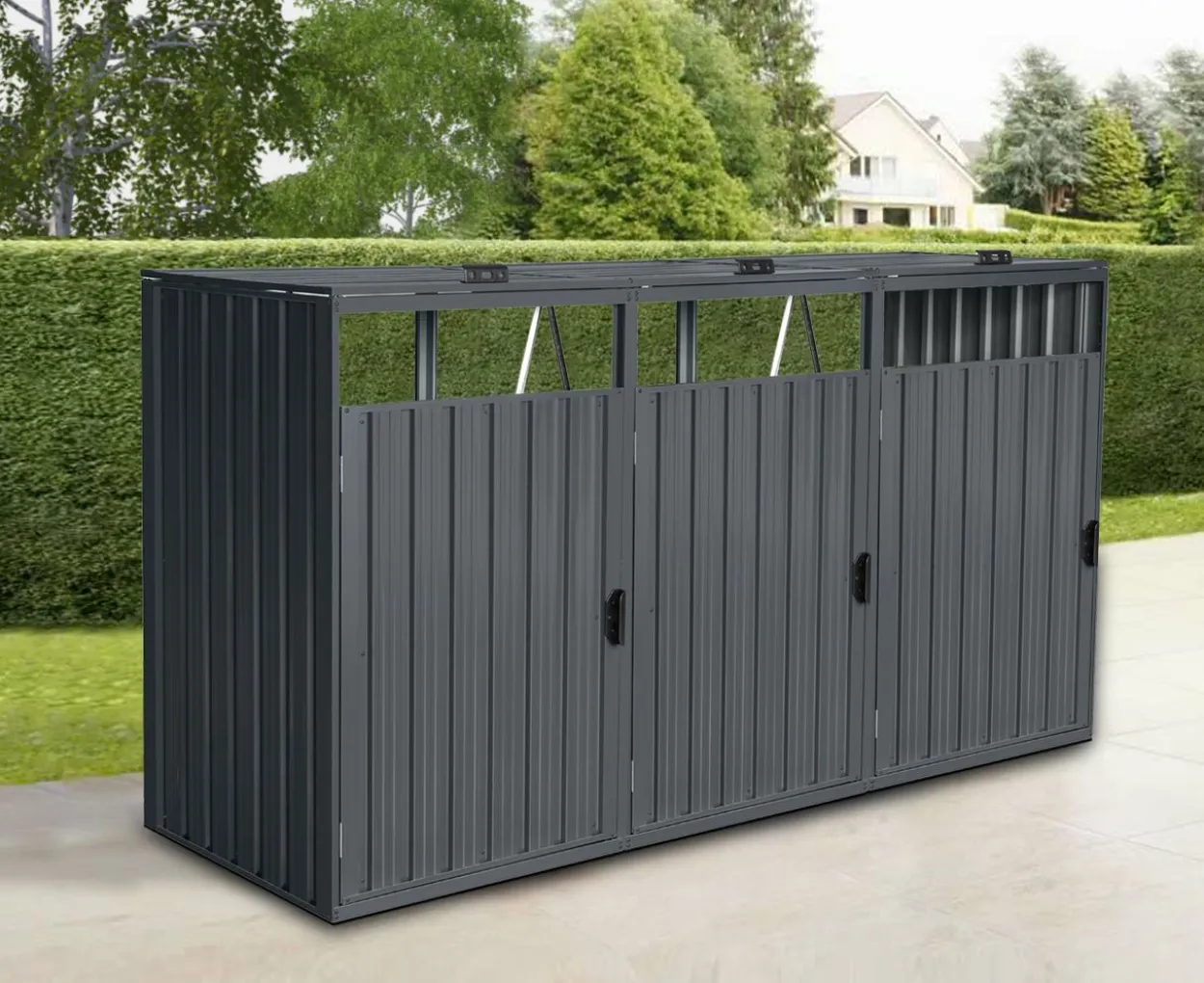 Mülltonnenbox CUBO - 3x 240 L