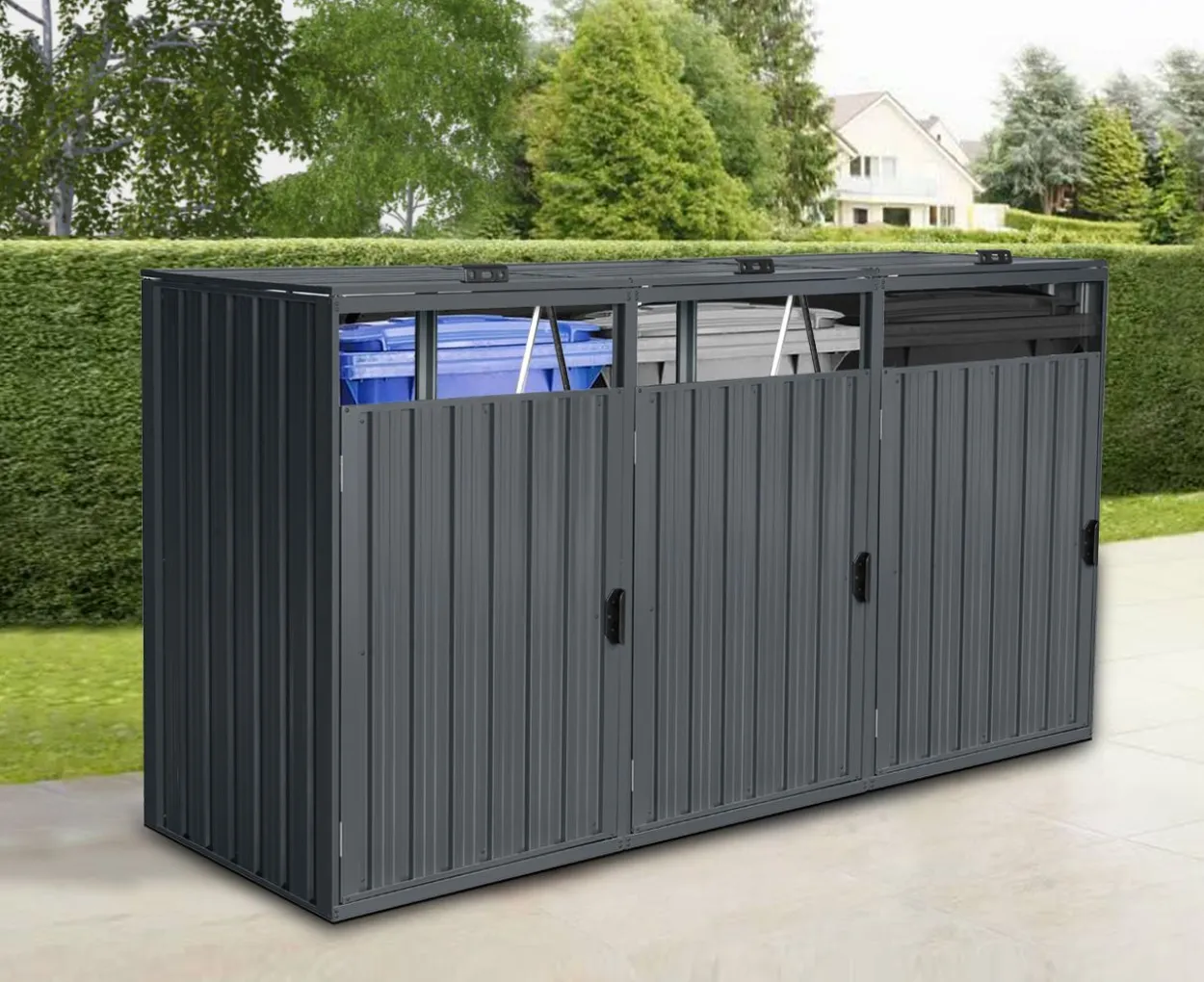 Mülltonnenbox CUBO - 3x 240 L
