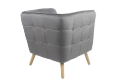 moderner Sessel mit Armlehne aus Samtbezug HWP69-GRA grau
