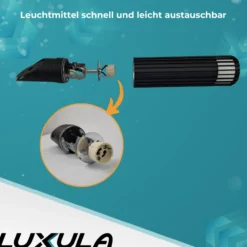 Moderne Wandleuchte Innen/Außen, schwarz
