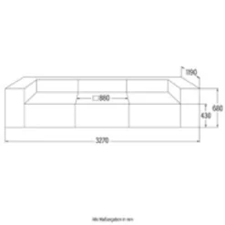 Modulares Sofa VERONA - M Anthrazit