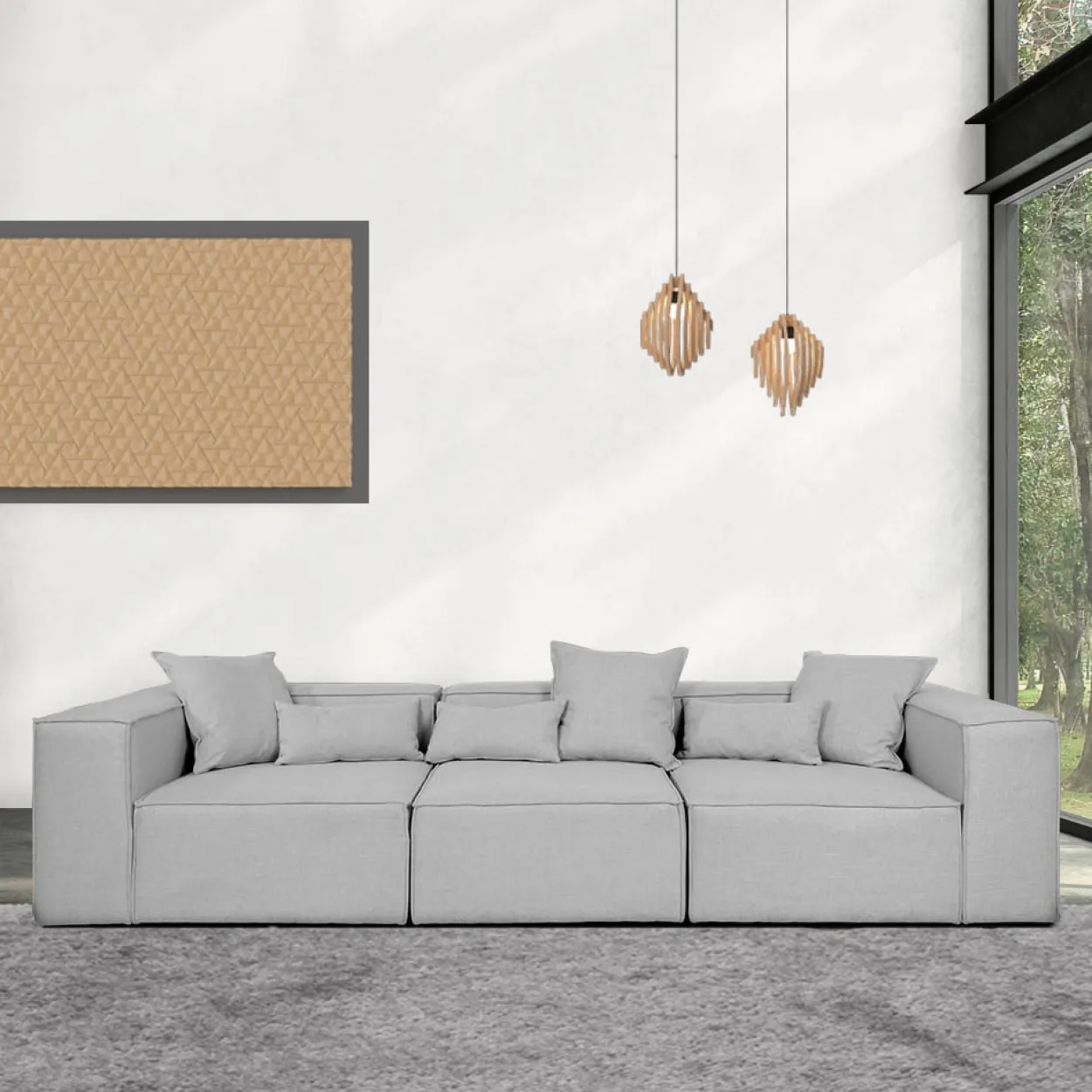 Modulares Sofa VERONA - M hellgrau