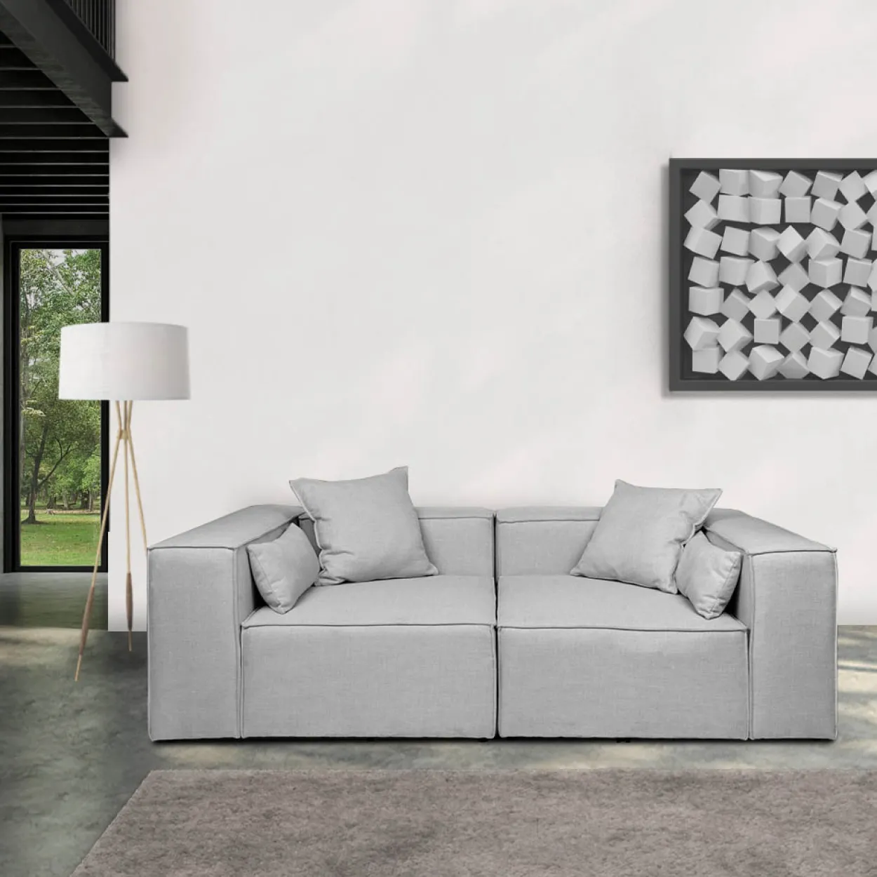 Modulares Sofa VERONA - S hellgrau