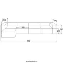 Modulares Sofa VERONA - XL Anthrazit