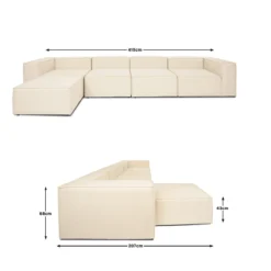 Modulares Sofa VERONA - XL beige