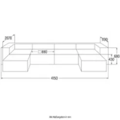 Modulares Sofa VERONA - XXL Anthrazit