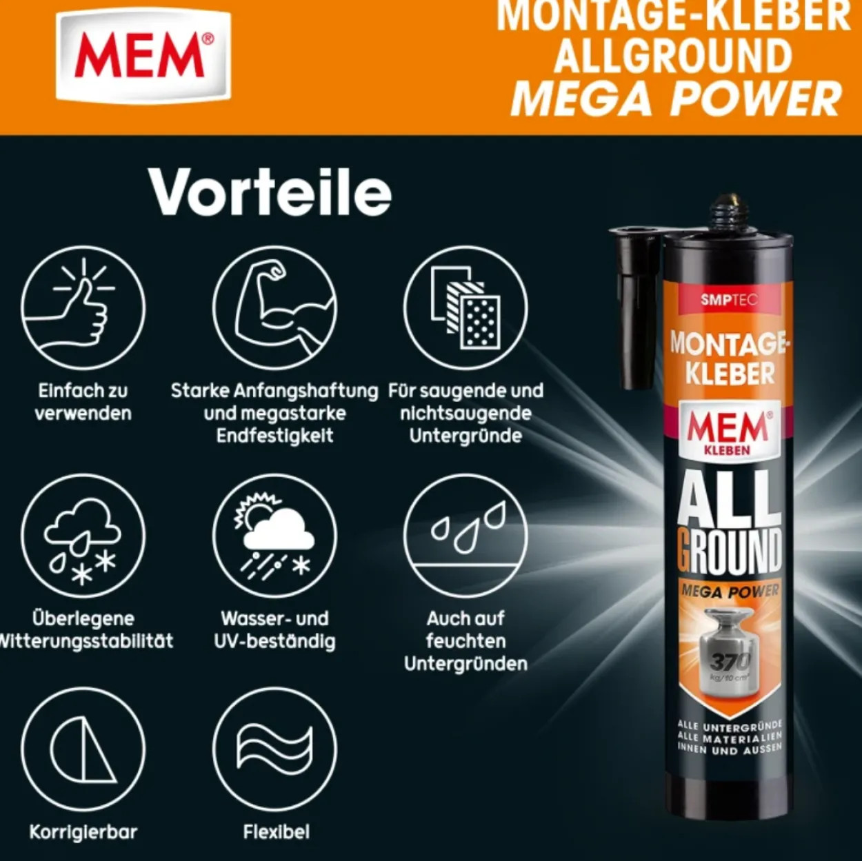 Montage-Kleber Allground Mega Power 450g