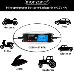 monzana Batterieladegerät 6V 12V