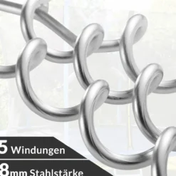 monzana Bodenanker 8-tlg. Silber 42,5x8,5cm