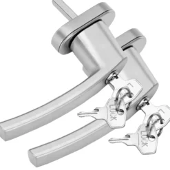 monzana Fenstergriff 2er-Set Silber abschließbar