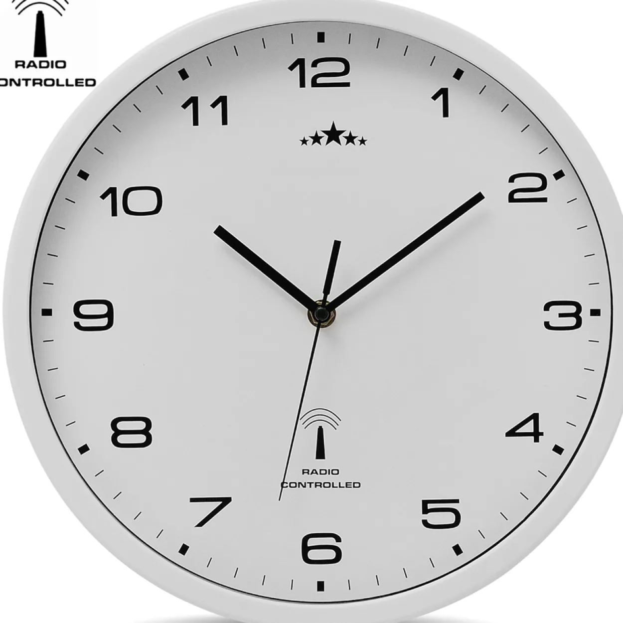 monzana Funkwanduhr Weiß Ø31cm